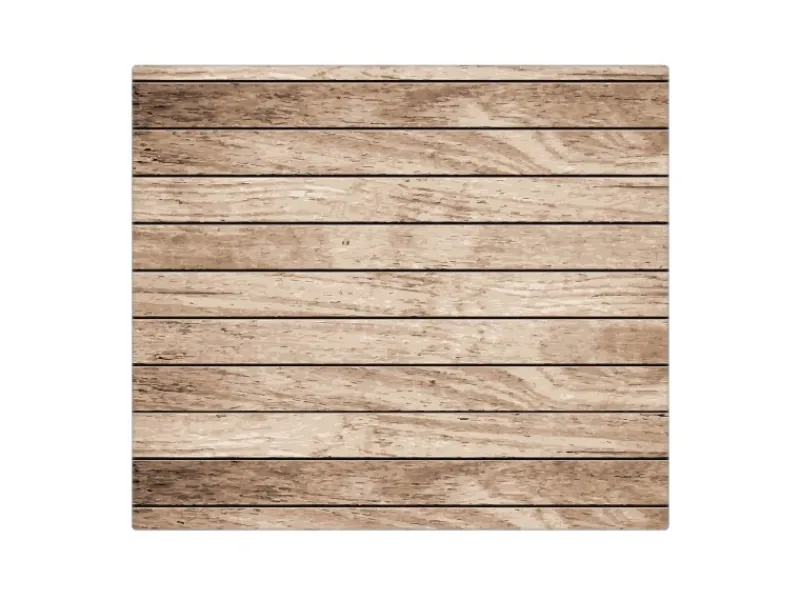 Banjado Herdabdeckplatte Glas 1 Teilig 60x52CM Schneidebrett Herdabdeckung Mit Motiv Blasse Holzlatten< Schneidebretter|Herdabdeckungen