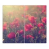 Banjado Herdabdeckplatte Glas 2 Teilig Je 30x52CM Schneidebrett Herdabdeckung Mit Motiv Mohn< Schneidebretter|Herdabdeckungen