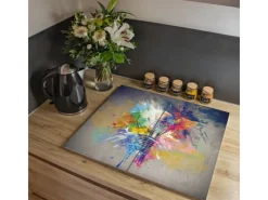 Banjado Herdabdeckplatte Glas 2 Teilig Je 30x52CM Schneidebrett Herdabdeckung Mit Motiv Idee< Herdabdeckungen|Kochfelder