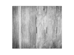 Banjado Schneidebretter|Herdabdeckungen<Herdabdeckplatte Glas 2 Teilig Je 30x52CM Schneidebrett Herdabdeckung Mit Motiv Holz Monochrom