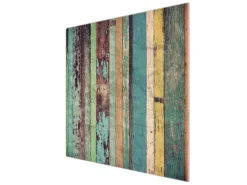 Banjado Herdabdeckungen|Schneidebretter<Herdabdeckplatte Glas 1 Teilig 60x52CM Schneidebrett Herdabdeckung Mit Motiv Bunte Bretterwand