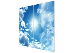 Banjado Herdabdeckplatte Glas 2 Teilig Je 30x52CM Schneidebrett Herdabdeckung Mit Motiv Clouds< Kochfelder