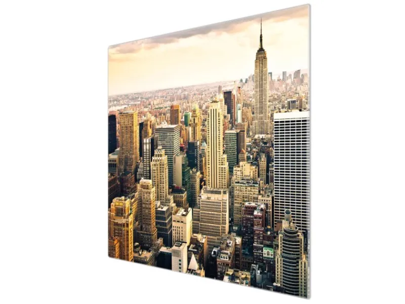 Banjado Herdabdeckplatte Glas 1 Teilig 60x52CM Schneidebrett Herdabdeckung Mit Motiv New York City< Schneidebretter|Herde