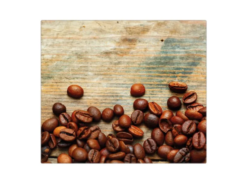 Sale Banjado Herdabdeckplatte Glas 1 Teilig 60x52CM Schneidebrett Herdabdeckung Mit Motiv Kaffeebohnen