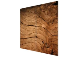Banjado Schneidebretter|Herdabdeckungen<Herdabdeckplatte Glas 2 Teilig Je 30x52CM Schneidebrett Herdabdeckung Mit Motiv Trockenes Holz