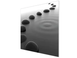 Banjado Herdabdeckungen|Schneidebretter<Herdabdeckplatte Glas 1 Teilig 60x52CM Schneidebrett Herdabdeckung Mit Motiv Schwarze Steine