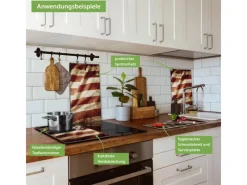 Banjado Herdabdeckplatte Glas 2 Teilig Je 30x52CM Schneidebrett Herdabdeckung Mit Motiv United States< Herde|Kochfelder