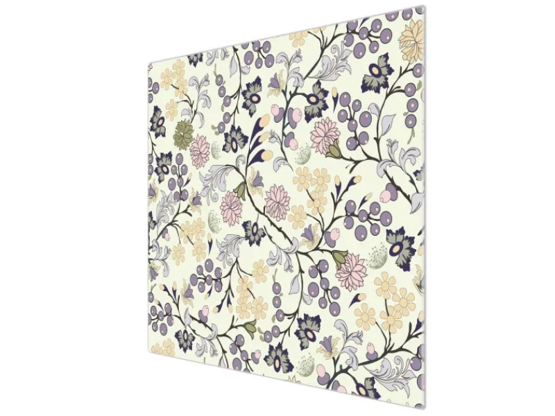 Banjado Herdabdeckplatte Glas 1 Teilig 60x52CM Schneidebrett Herdabdeckung Mit Motiv Florale Tapete< Herde|Kochfelder