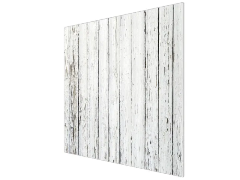 Banjado Herdabdeckungen|Herde<Herdabdeckplatte Glas 1 Teilig 60x52CM Schneidebrett Herdabdeckung Mit Motiv Weißer Bretterzaun