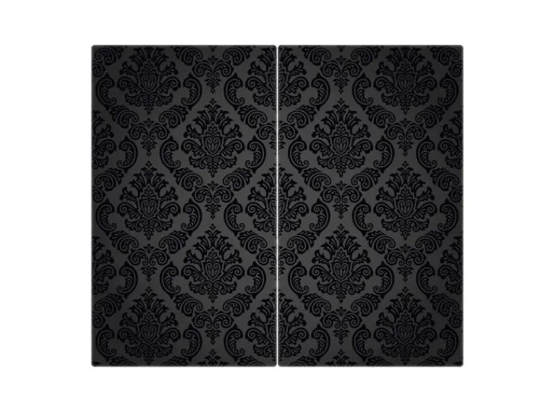 Banjado Herdabdeckplatte Glas 2 Teilig Je 30x52CM Schneidebrett Herdabdeckung Mit Motiv Black Deluxe< Schneidebretter|Herdabdeckungen
