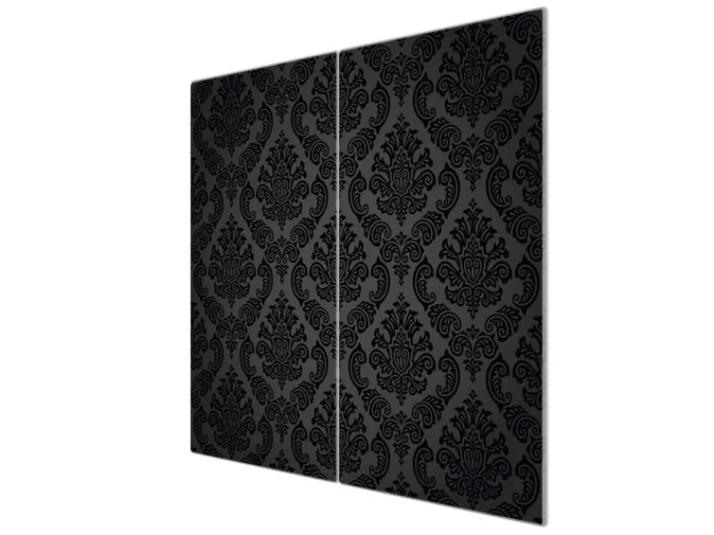 Banjado Herdabdeckplatte Glas 2 Teilig Je 30x52CM Schneidebrett Herdabdeckung Mit Motiv Black Deluxe< Schneidebretter|Herdabdeckungen