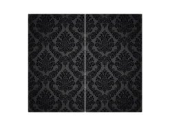 Banjado Herdabdeckplatte Glas 2 Teilig Je 30x52CM Schneidebrett Herdabdeckung Mit Motiv Black Deluxe< Schneidebretter|Herdabdeckungen