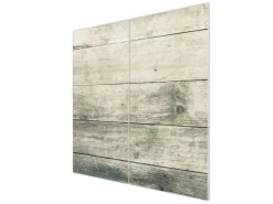 Banjado Schneidebretter|Herdabdeckungen<Herdabdeckplatte Glas 2 Teilig Je 30x52CM Schneidebrett Herdabdeckung Mit Motiv Graue Planken