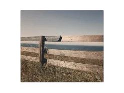 Banjado Schneidebretter|Herde<Herdabdeckplatte Glas 1 Teilig 60x52CM Schneidebrett Herdabdeckung Mit Motiv Zaun Am Meer