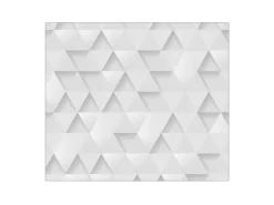 Banjado Herdabdeckplatte Glas 1 Teilig 60x52CM Schneidebrett Herdabdeckung Mit Motiv Weisse Dreiecke< Schneidebretter|Herde