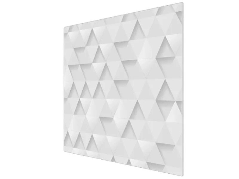 Banjado Herdabdeckplatte Glas 1 Teilig 60x52CM Schneidebrett Herdabdeckung Mit Motiv Weisse Dreiecke< Schneidebretter|Herde