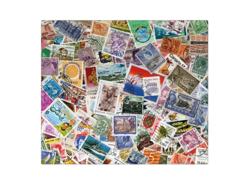 Banjado Herde|Kochfelder<Herdabdeckplatte Glas 1 Teilig 60x52CM Schneidebrett Herdabdeckung Mit Motiv Briefmarken