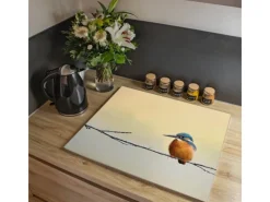 Banjado Herdabdeckplatte Glas 1 Teilig 60x52CM Schneidebrett Herdabdeckung Mit Motiv Pause< Herdabdeckungen|Schneidebretter