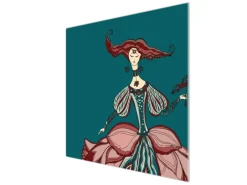 Online Banjado Herdabdeckplatte Glas 1 Teilig 60x52CM Schneidebrett Herdabdeckung Mit Motiv Miss Chantal