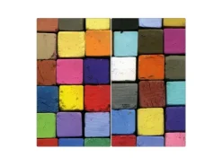 Hot Banjado Herdabdeckplatte Glas 2 Teilig Je 30x52CM Schneidebrett Herdabdeckung Mit Motiv Bunte Kreide