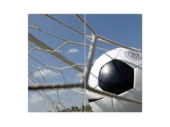Best Banjado Herdabdeckplatte Glas 2 Teilig Je 30x52CM Schneidebrett Herdabdeckung Mit Motiv Fußball