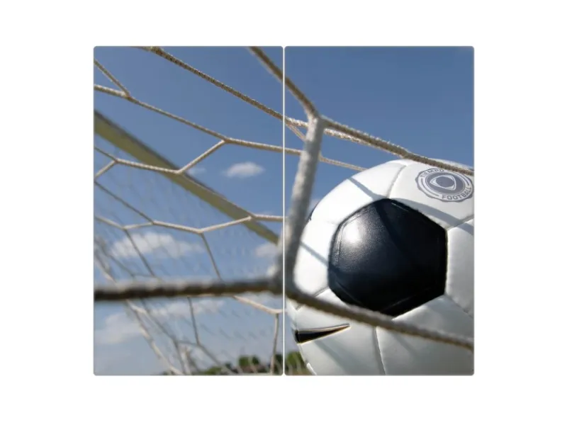 Best Banjado Herdabdeckplatte Glas 2 Teilig Je 30x52CM Schneidebrett Herdabdeckung Mit Motiv Fußball