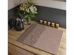 Hot Banjado Herdabdeckplatte Glas 1 Teilig 60x52CM Schneidebrett Herdabdeckung Mit Motiv Muster Blätter