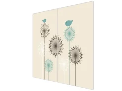 Sale Banjado Herdabdeckplatte Glas 2 Teilig Je 30x52CM Schneidebrett Herdabdeckung Mit Motiv Kugelfontänen