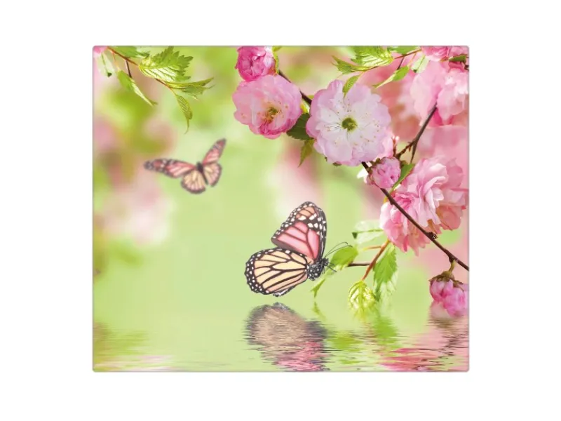 Banjado Herdabdeckplatte Glas 1 Teilig 60x52CM Schneidebrett Herdabdeckung Mit Motiv Japanische Kirschblüte< Herdabdeckungen|Schneidebretter