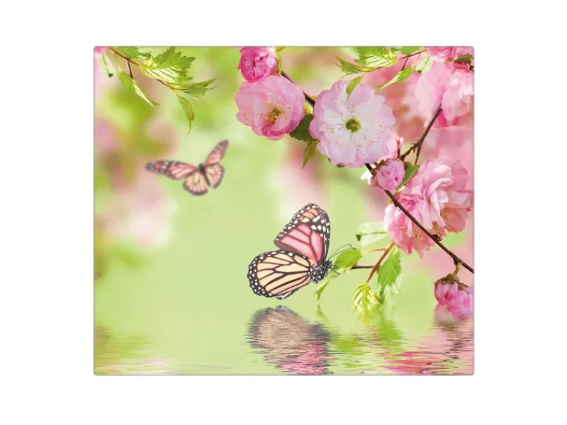 Banjado Herdabdeckplatte Glas 1 Teilig 60x52CM Schneidebrett Herdabdeckung Mit Motiv Japanische Kirschblüte< Herdabdeckungen|Schneidebretter