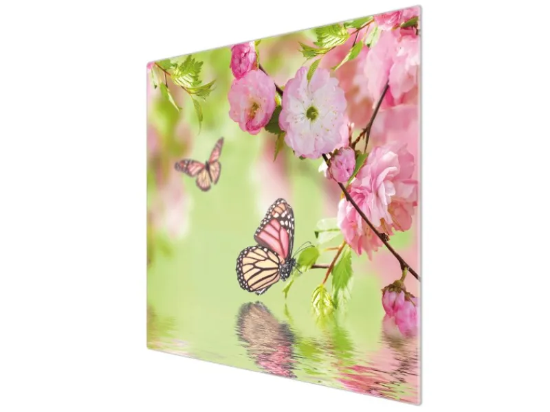 Banjado Herdabdeckplatte Glas 1 Teilig 60x52CM Schneidebrett Herdabdeckung Mit Motiv Japanische Kirschblüte< Herdabdeckungen|Schneidebretter