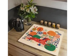 Banjado Schneidebretter|Kochfelder<Herdabdeckplatte Glas 1 Teilig 60x52CM Schneidebrett Herdabdeckung Mit Motiv Rotes Pferd