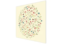 Clearance Banjado Herdabdeckplatte Glas 1 Teilig 60x52CM Schneidebrett Herdabdeckung Mit Motiv Blumenreigen