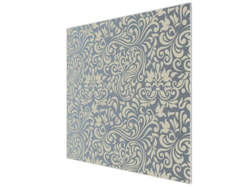 Hot Banjado Herdabdeckplatte Glas 1 Teilig 60x52CM Schneidebrett Herdabdeckung Mit Motiv Blaues Ornament