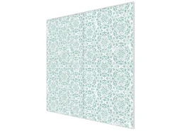 Online Banjado Herdabdeckplatte Glas 2 Teilig Je 30x52CM Schneidebrett Herdabdeckung Mit Motiv Muster Getupft Blau