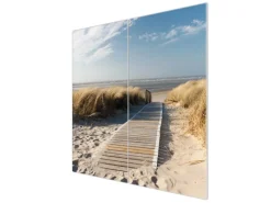Banjado Herdabdeckplatte Glas 2 Teilig Je 30x52CM Schneidebrett Herdabdeckung Mit Motiv Dünen< Herdabdeckungen|Schneidebretter