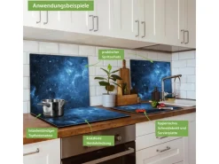 Banjado Herdabdeckplatte Glas 1 Teilig 60x52CM Schneidebrett Herdabdeckung Mit Motiv Universum< Herdabdeckungen|Kochfelder
