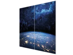 Banjado Herdabdeckplatte Glas 2 Teilig Je 30x52CM Schneidebrett Herdabdeckung Mit Motiv Galaxie< Schneidebretter|Herdabdeckungen