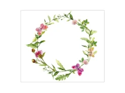 Banjado Herdabdeckplatte Glas 1 Teilig 60x52CM Schneidebrett Herdabdeckung Mit Motiv Aquarell Blumenring< Herdabdeckungen|Herde