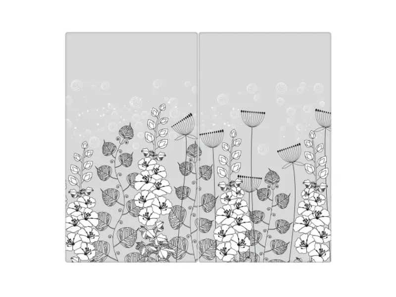 Banjado Herdabdeckungen|Herde<Herdabdeckplatte Glas 2 Teilig Je 30x52CM Schneidebrett Herdabdeckung Mit Motiv Wegesrand