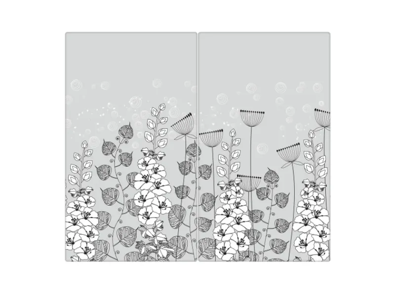 Banjado Herdabdeckungen|Herde<Herdabdeckplatte Glas 2 Teilig Je 30x52CM Schneidebrett Herdabdeckung Mit Motiv Wegesrand
