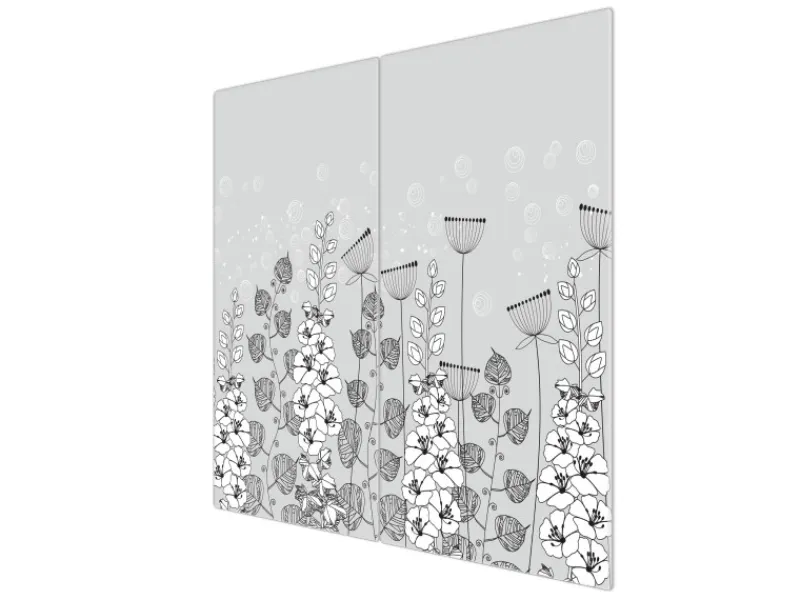 Banjado Herdabdeckungen|Herde<Herdabdeckplatte Glas 2 Teilig Je 30x52CM Schneidebrett Herdabdeckung Mit Motiv Wegesrand