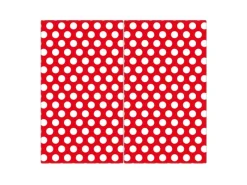 Banjado Herdabdeckplatte Glas 2 Teilig Je 30x52CM Schneidebrett Herdabdeckung Mit Motiv Punkte Rot< Schneidebretter|Herdabdeckungen