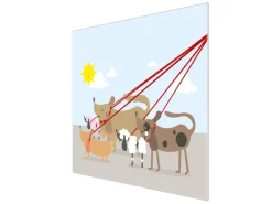 Banjado Herde|Kochfelder<Herdabdeckplatte Glas 1 Teilig 60x52CM Schneidebrett Herdabdeckung Mit Motiv Gassi Gehen