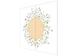 Banjado Herde|Kochfelder<Herdabdeckplatte Glas 2 Teilig Je 30x52CM Schneidebrett Herdabdeckung Mit Motiv Hibiskus Kreis
