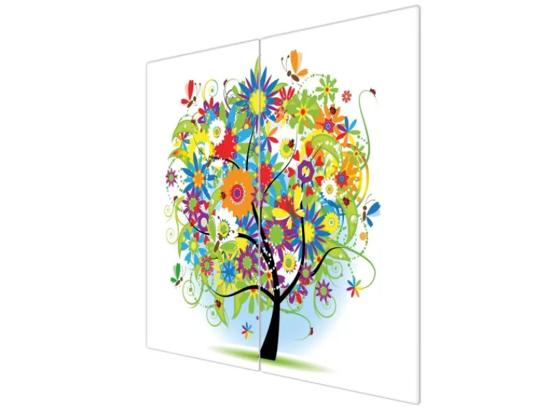 Banjado Herdabdeckplatte Glas 2 Teilig Je 30x52CM Schneidebrett Herdabdeckung Mit Motiv Märchenzauberbaum< Schneidebretter|Herdabdeckungen