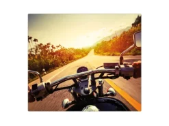 Online Banjado Herdabdeckplatte Glas 1 Teilig 60x52CM Schneidebrett Herdabdeckung Mit Motiv Easy Rider