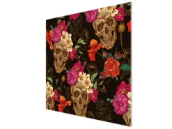 Banjado Schneidebretter|Herdabdeckungen<Herdabdeckplatte Glas 1 Teilig 60x52CM Schneidebrett Herdabdeckung Mit Motiv Los Dias De Muertos
