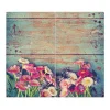 Clearance Banjado Herdabdeckplatte Glas 2 Teilig Je 30x52CM Schneidebrett Herdabdeckung Mit Motiv Blumenpfücken