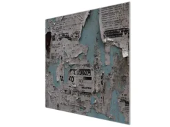 Banjado Herdabdeckplatte Glas 1 Teilig 60x52CM Schneidebrett Herdabdeckung Mit Motiv Wand Mit Zeitungen< Schneidebretter|Herdabdeckungen